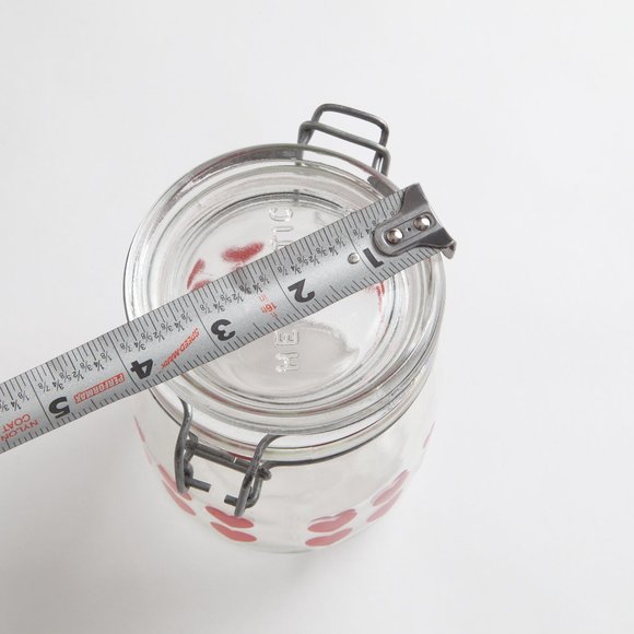 Vintage Hermetic Sweets Candy Stash Jar Hearts Carlton Glass Storage w/ Lid 3/4L - Picture 16 of 16